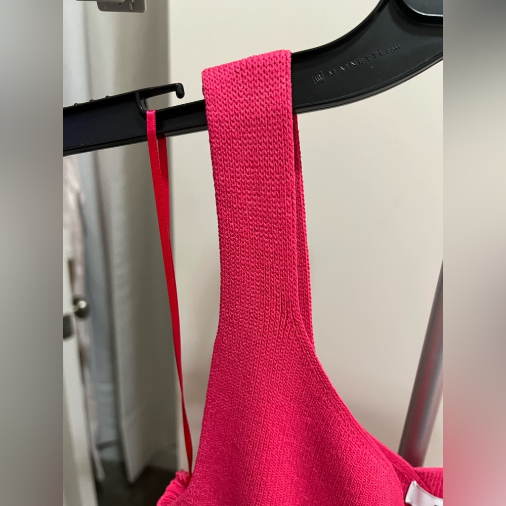 Reiss Pink Dakota Ribbed Knit Bodycon Dress Size Medium NWT - Picture 8 of 13
